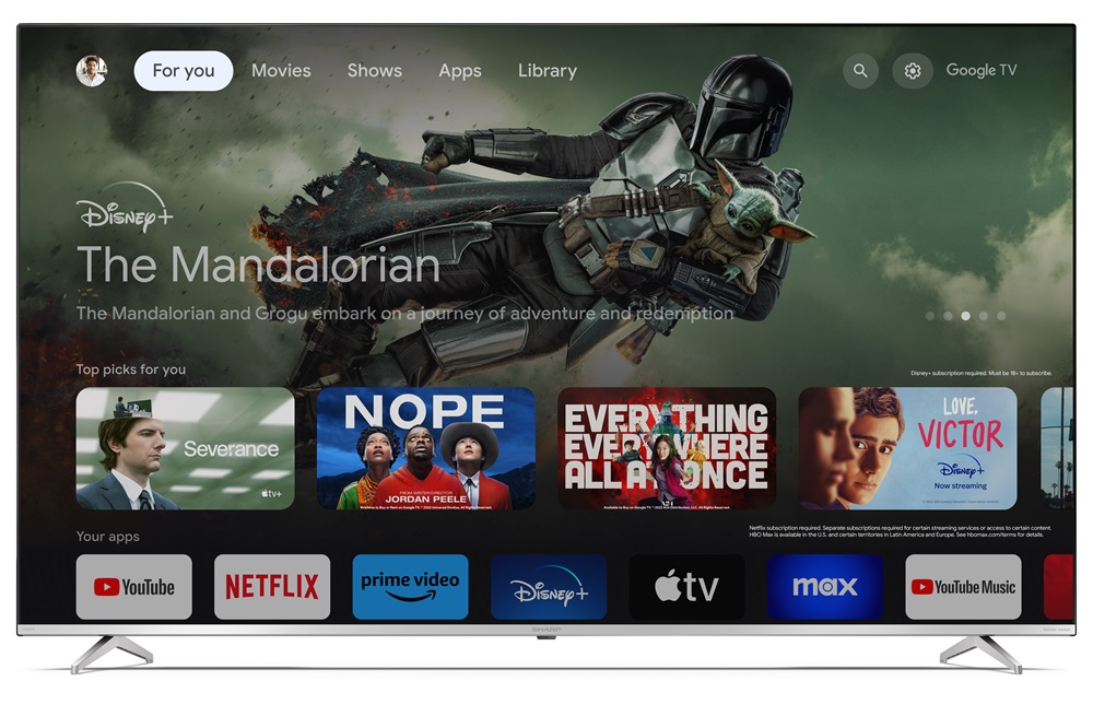 Sharp 70" 70GP6260ES 4K UHD Google Smart QLED TV