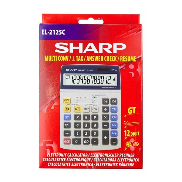 Sharp EL2125C irodai asztali számológép