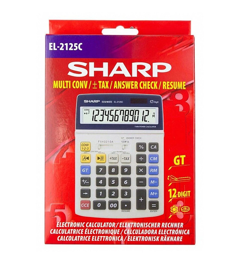 Sharp EL2125C irodai asztali számológép