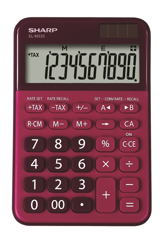 Sharp ELM-335B-RD napelemes asztali számológép