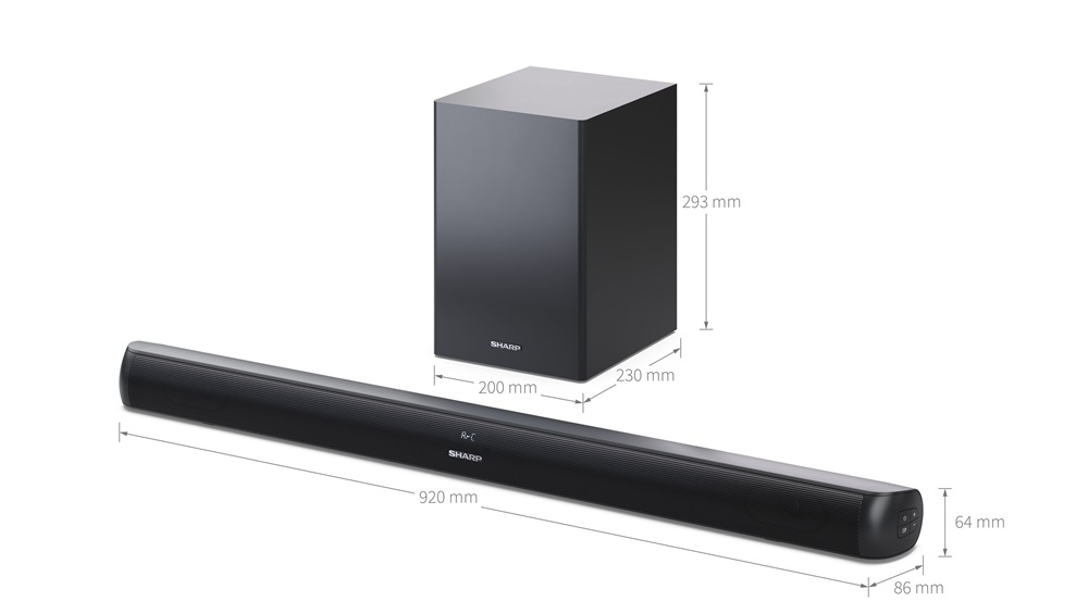 Sharp HT-SBW202 2.1 SOUNDBAR fekete hangprojektor