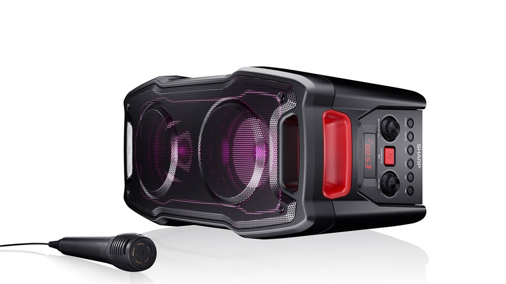 Sharp PS-929 fekete Bluetooth akkumulátoros party hangszóró