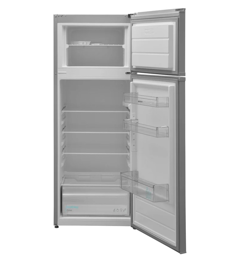Sharp SJ-FTB01ITXLE-EU inox, felülfagyasztós, Hűtő:171L, Fagyasztó:42L, Nanofrost hűtőszekrény