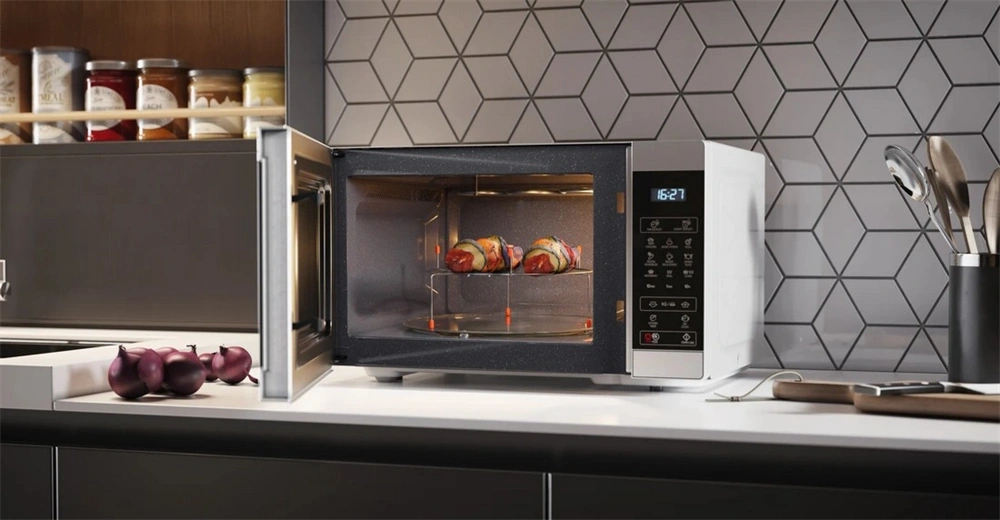 Sharp YC-MG81ES 900W 28L ezüst grillezős mikrohullámú sütő