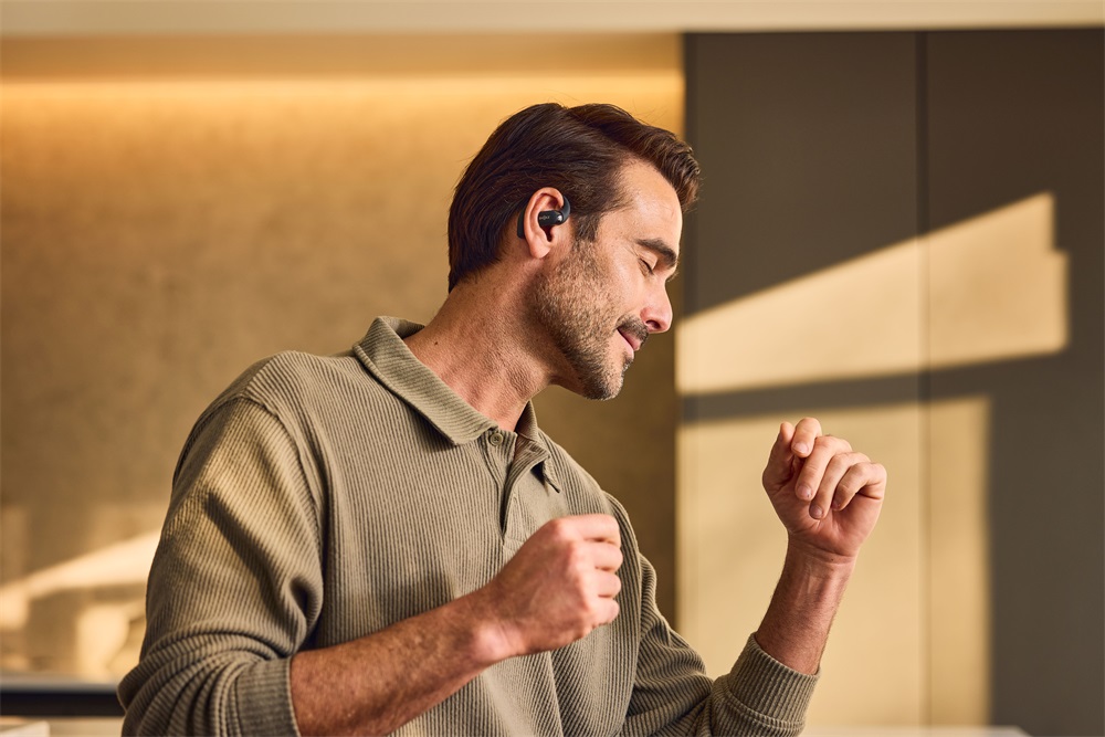 Shokz OpenFit 2 Plus True Wireless Bluetooth fekete fülhallgató