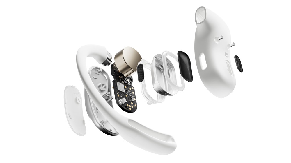 Shokz OpenFit Air. True Wireless Bluetooth fehér sport fülhallgató