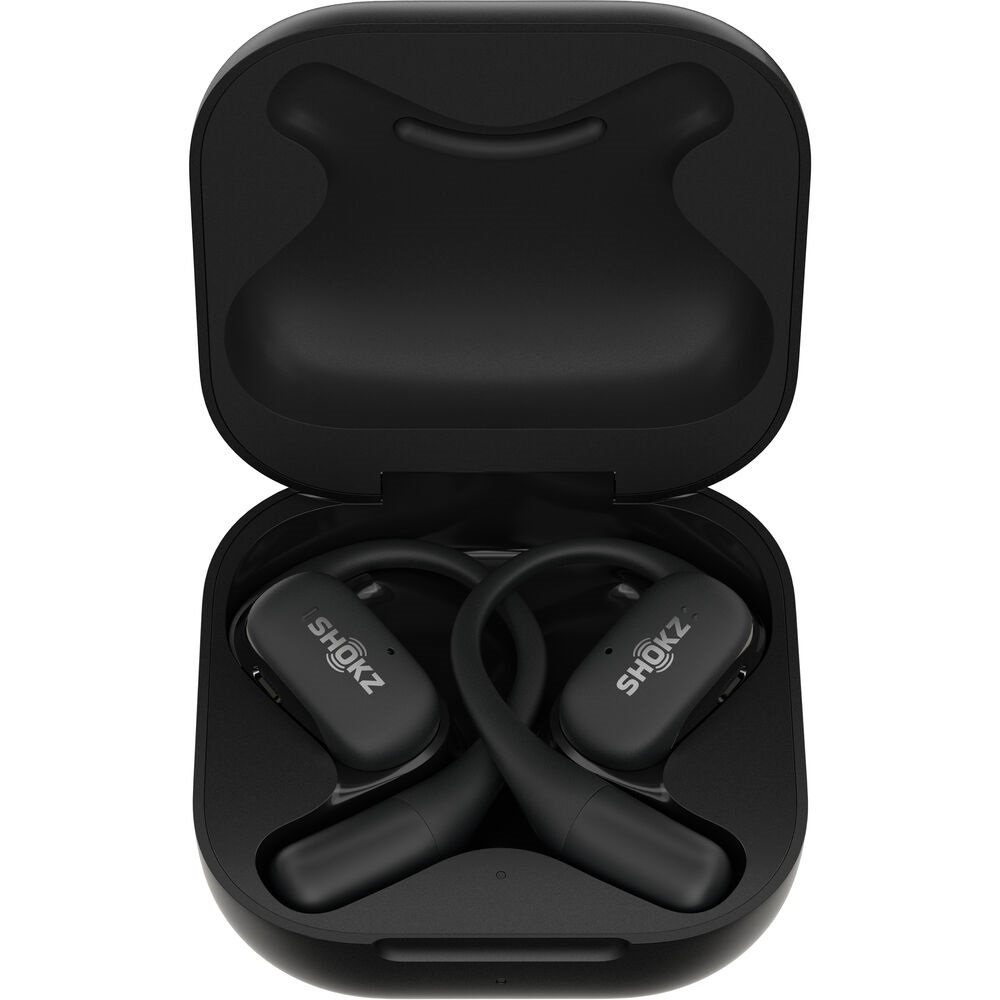 Shokz OpenFit csontvezetéses Bluetooth fekete True Wireless Open-ear sport fülhallgató