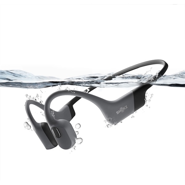 Shokz OpenSwim Pro USB-C csontvezetéses Bluetooth szürke Open-Ear sport fejhallgató