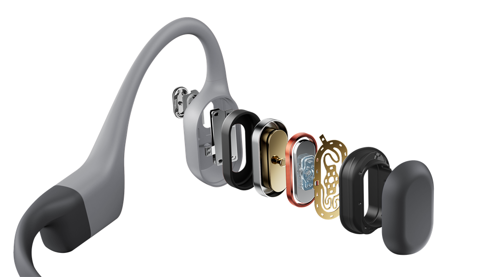 Shokz OpenSwim Pro USB-C csontvezetéses Bluetooth szürke Open-Ear sport fejhallgató