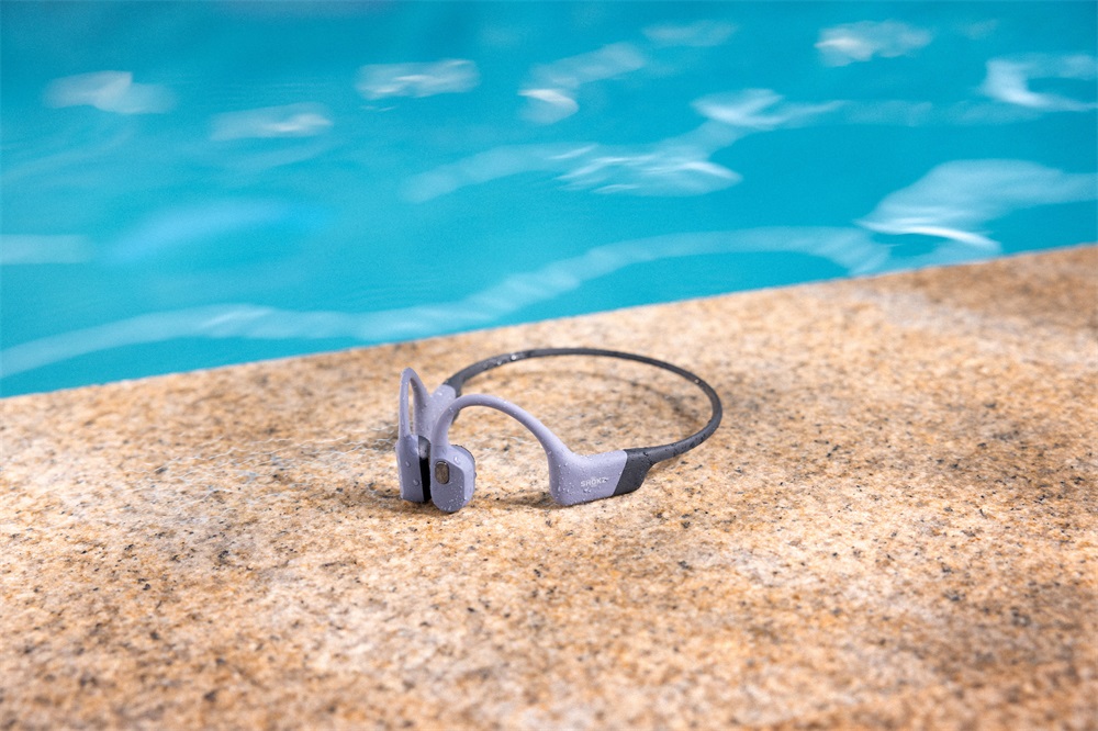 Shokz OpenSwim Pro USB-C csontvezetéses Bluetooth szürke Open-Ear sport fejhallgató