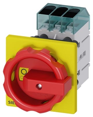 Siemens 3LD3054-0TK53 75kW panelre szerelhető piros-sárga főkapcsoló