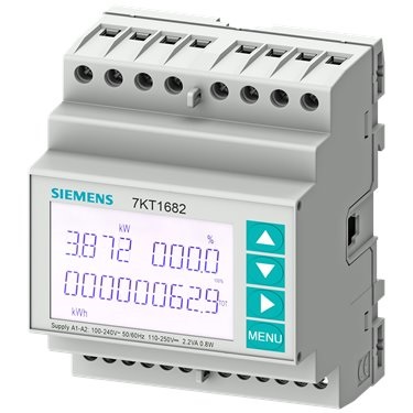 Siemens 7KT1682 LCD, 3-fázisú, 7KT PAC1600 sorozat energiamérő