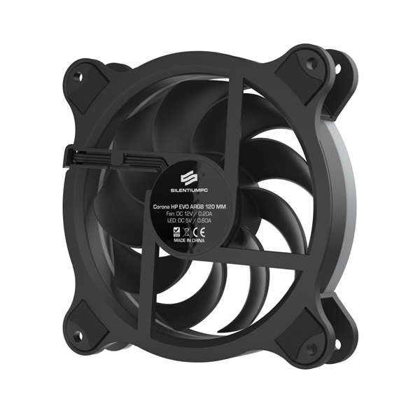 SilentiumPC 120mm Corona HP EVO ARGB ház hűtőventilátor