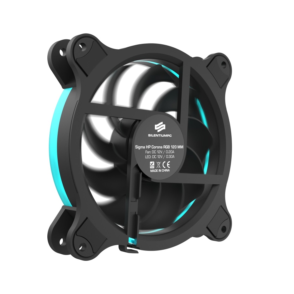 SilentiumPC 120mm Sigma HP 120 Corona RGB 3-pack ház hűtőventilátor