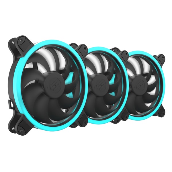 SilentiumPC 140mm Corona HP RGB 3-pack ház hűtőventilátor