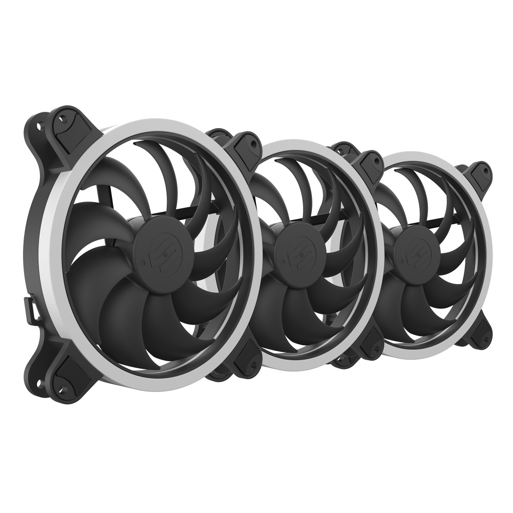 SilentiumPC 140mm Corona HP RGB 3-pack ház hűtőventilátor