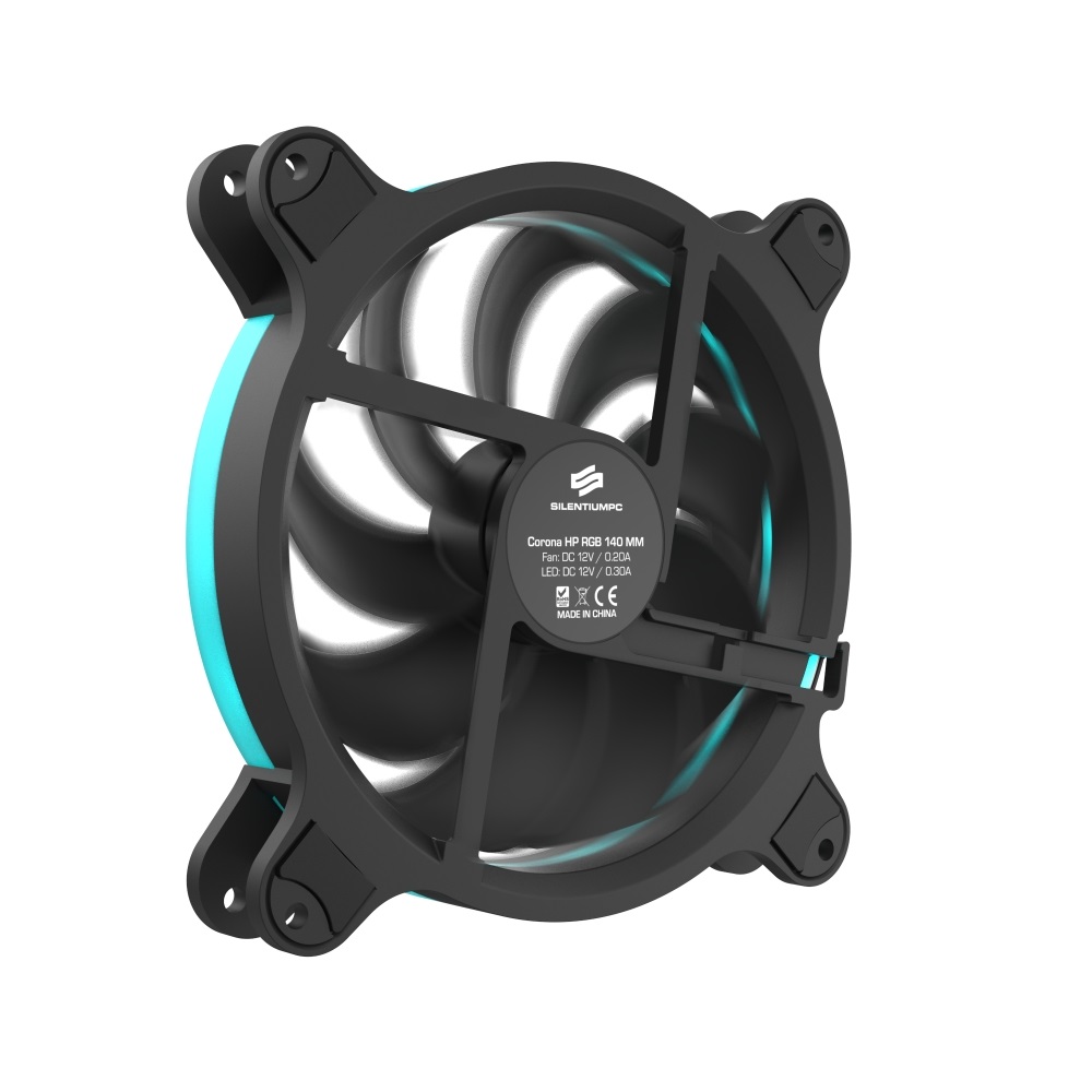SilentiumPC 140mm Corona HP RGB 3-pack ház hűtőventilátor