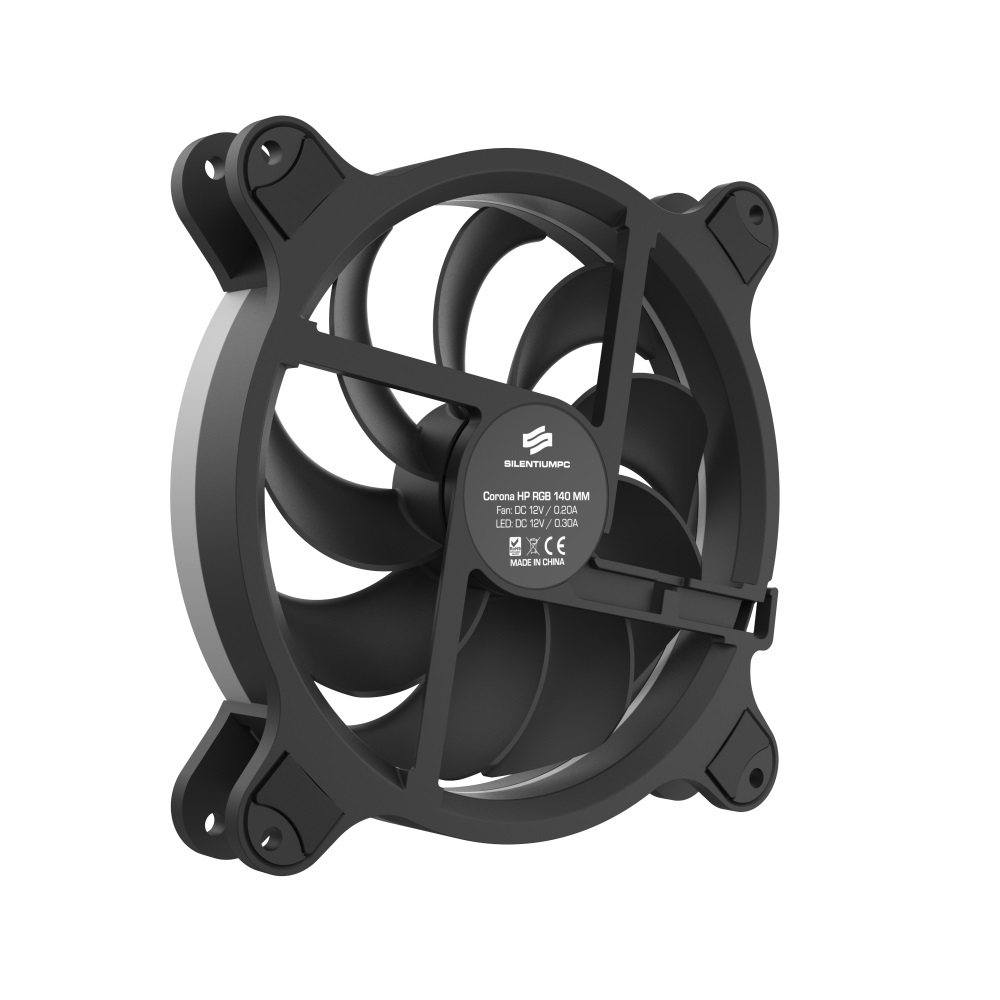 SilentiumPC 140mm Corona HP RGB 3-pack ház hűtőventilátor