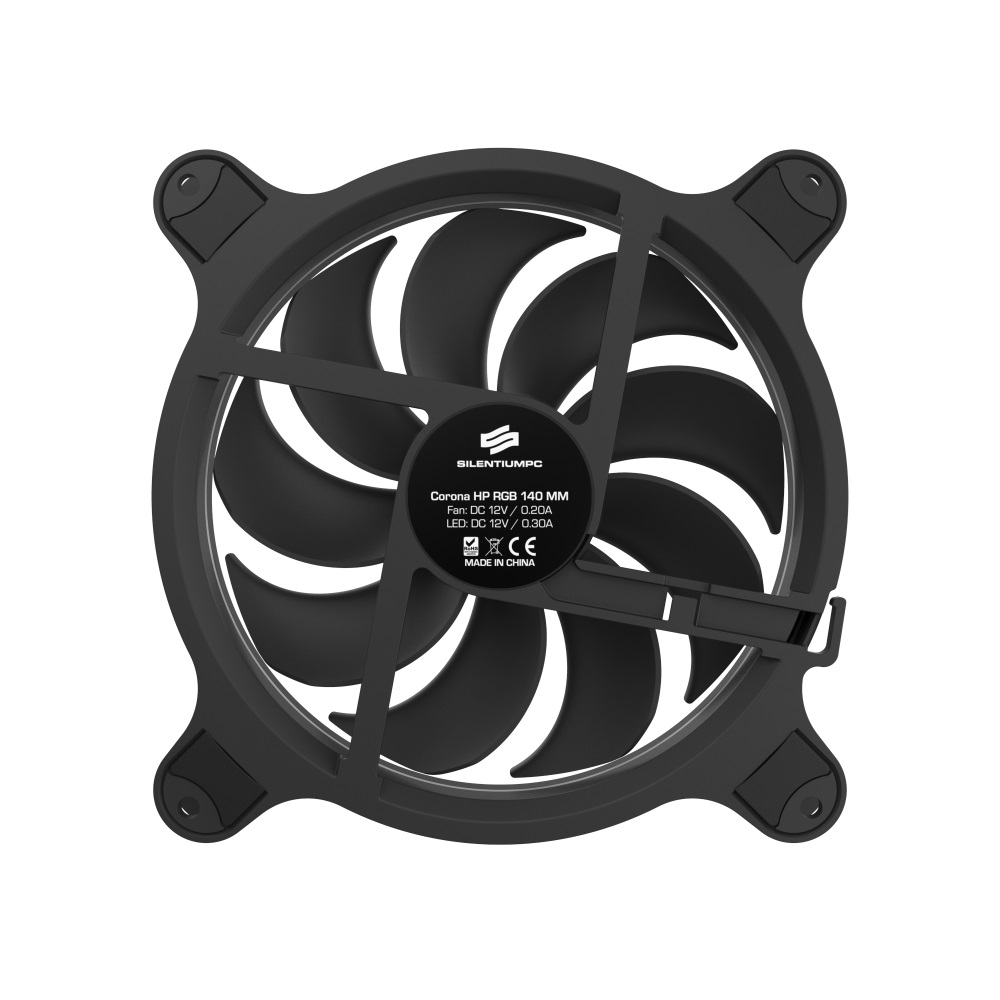 SilentiumPC 140mm Corona HP RGB 3-pack ház hűtőventilátor
