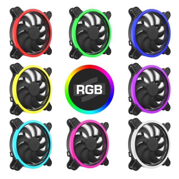 SilentiumPC 140mm Corona HP RGB 3-pack ház hűtőventilátor