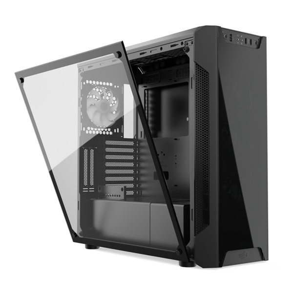 SilentiumPC Armis AR7X EVO TG ARGB Fekete (Táp nélküli) ablakos ATX ház