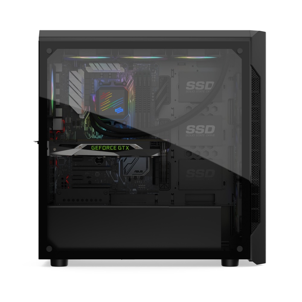 SilentiumPC Armis AR7X EVO TG ARGB Fekete (Táp nélküli) ablakos ATX ház