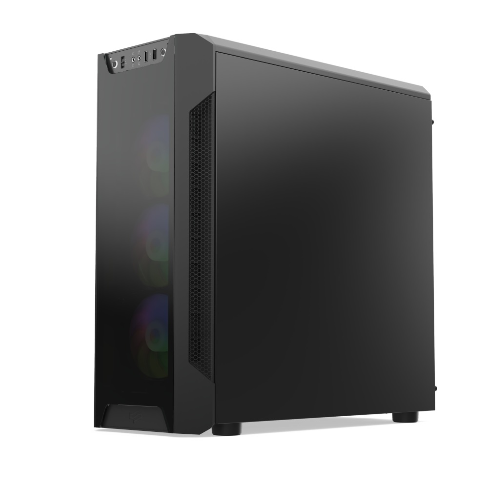 SilentiumPC Armis AR7X EVO TG ARGB Fekete (Táp nélküli) ablakos ATX ház