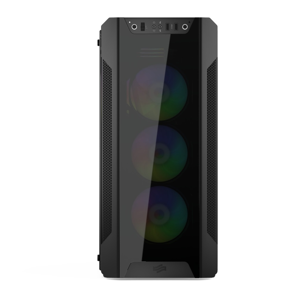 SilentiumPC Armis AR7X EVO TG ARGB Fekete (Táp nélküli) ablakos ATX ház