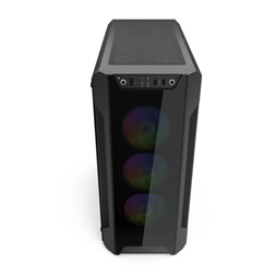 SilentiumPC Armis AR7X EVO TG ARGB Fekete (Táp nélküli) ablakos ATX ház