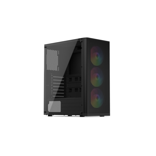 SilentiumPC Ventum VT2 EVO TG ARGB Fekete (Táp nélküli) ablakos ATX ház