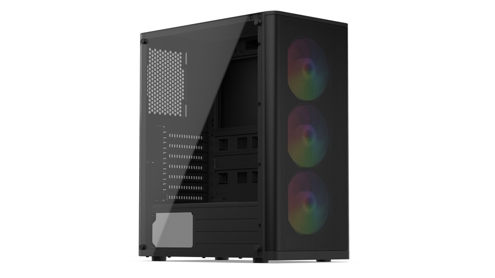 SilentiumPC Ventum VT2 EVO TG ARGB Fekete (Táp nélküli) ablakos ATX ház