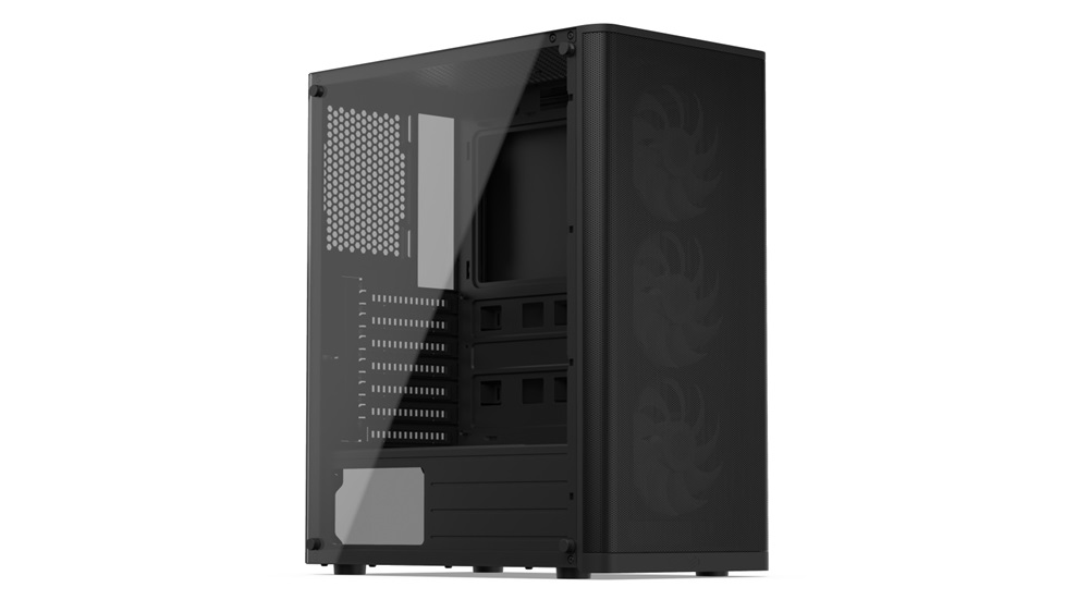 SilentiumPC Ventum VT2 EVO TG ARGB Fekete (Táp nélküli) ablakos ATX ház