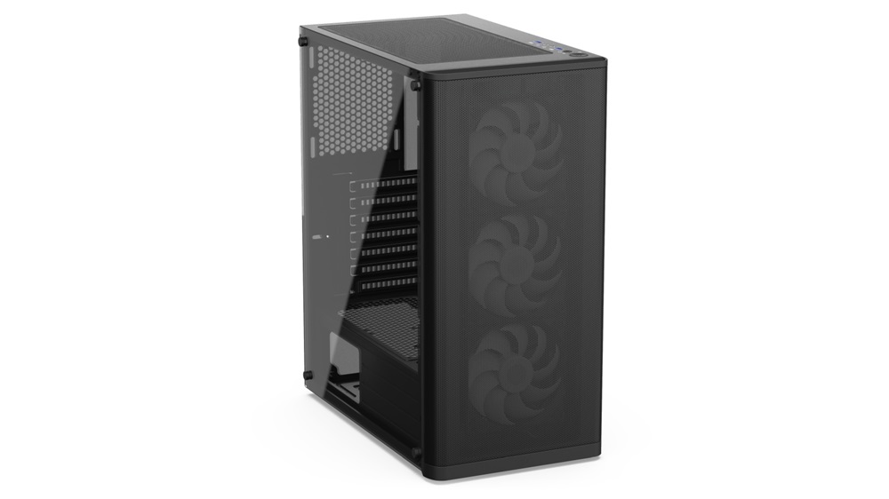 SilentiumPC Ventum VT2 EVO TG ARGB Fekete (Táp nélküli) ablakos ATX ház