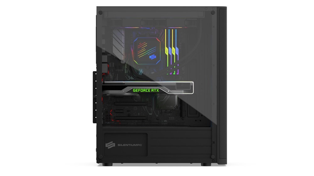 SilentiumPC Ventum VT2 EVO TG ARGB Fekete (Táp nélküli) ablakos ATX ház