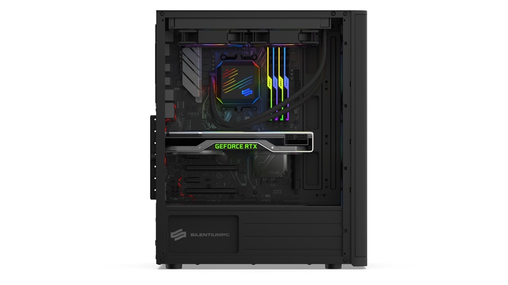 SilentiumPC Ventum VT2 EVO TG ARGB Fekete (Táp nélküli) ablakos ATX ház