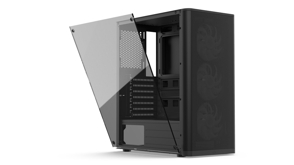 SilentiumPC Ventum VT2 EVO TG ARGB Fekete (Táp nélküli) ablakos ATX ház