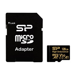 Silicon Power 128GB SD micro High Endurance (SDXC Class 10 UHS-I U1) memória kártya adapterrel