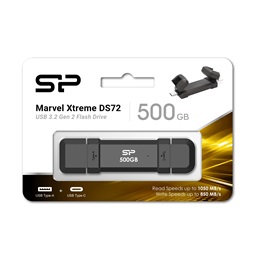 Silicon Power 500GB USB 3.2 Gen2/Type-A/Type-C fekete Marvel Xtreme DS72 Flash Drive