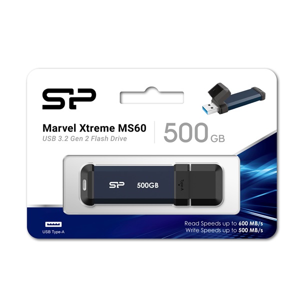 Silicon Power 500GB USB 3.2 Gen2 fekete Marvel Xtreme MS60 Flash Drive