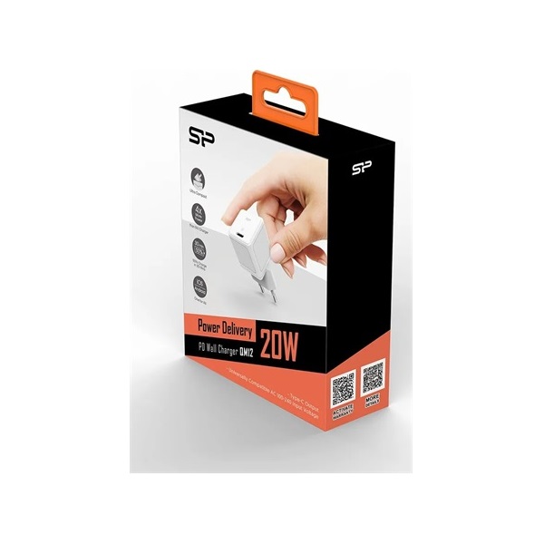 Silicon Power Boost Charger QM12 20W fehér univerzális hálózati töltő adapter