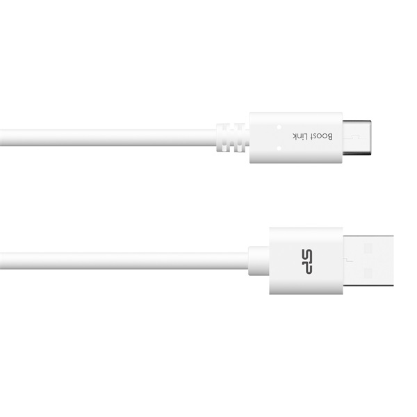 Silicon Power SP1M0ASYLK10AC1W 1m 2,4A USB A/USB C fehér adat- és töltőkábel