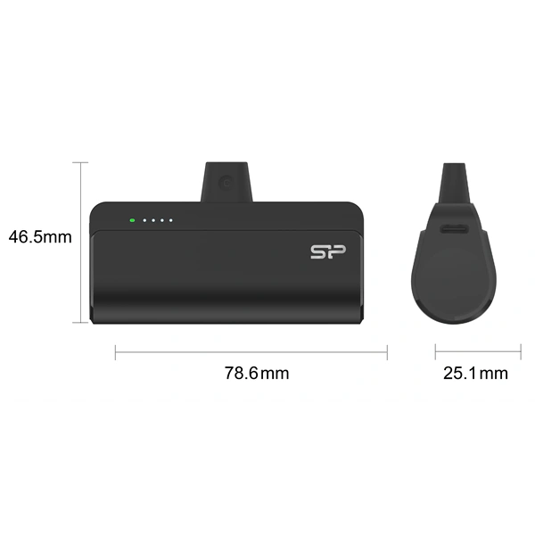 Silicon Power QD50 5000mAh Global fekete power bank