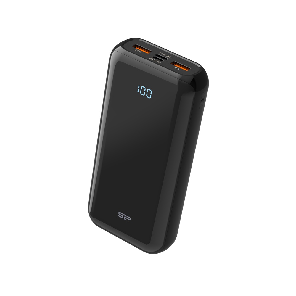 Silicon Power QS28 20000mAh LiPo (QC3.0/PD) fekete power bank