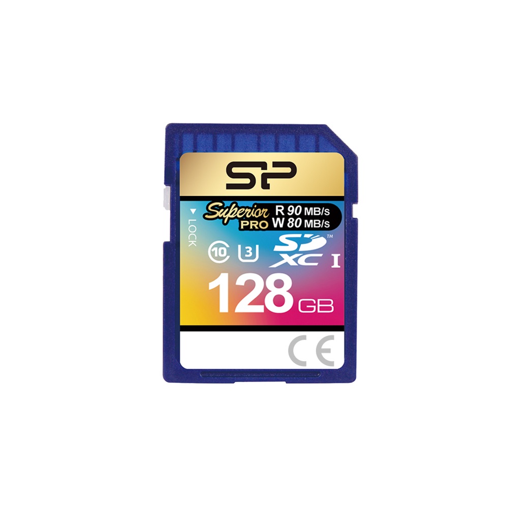 Silicon Power 128GB SD Superior (SDXC Class 10 UHS-I U3) memóriakártya