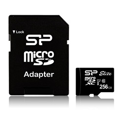Silicon Power 256GB SD micro Elite (SDXC Class 10 UHS-I U1) memóriakártya