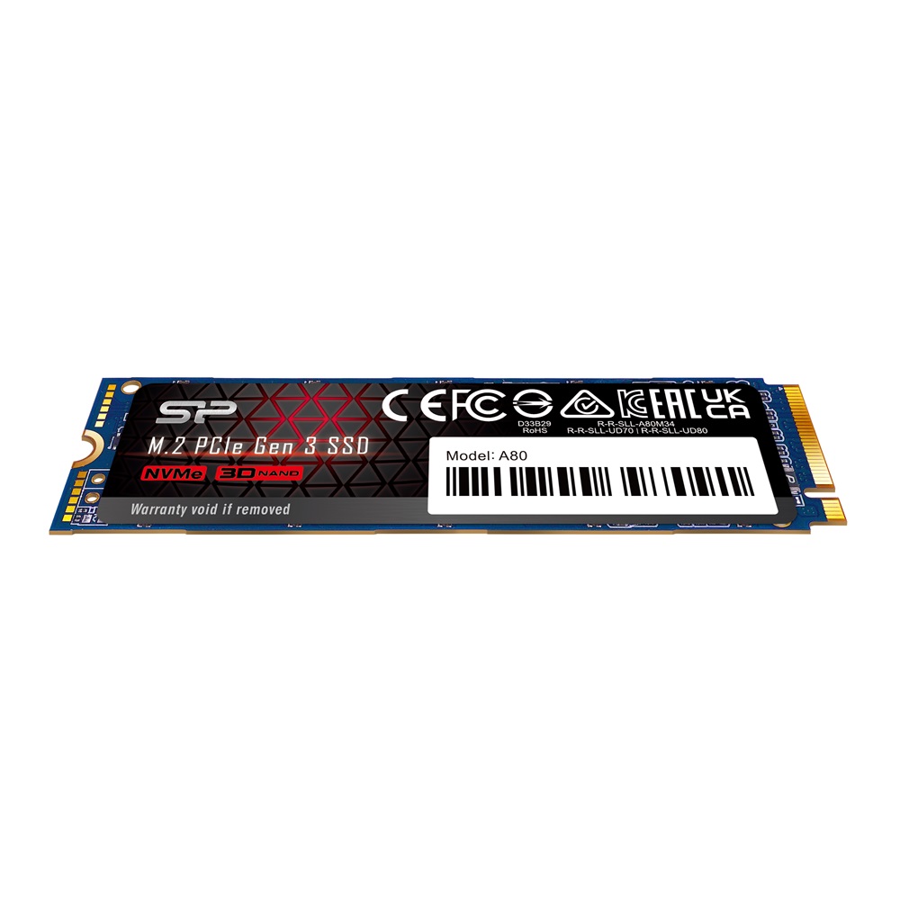 Silicon Power 1TB M.2 2280 PCIe Gen 3x4 NVMe A80 (SP001TBP34A80M28) SSD