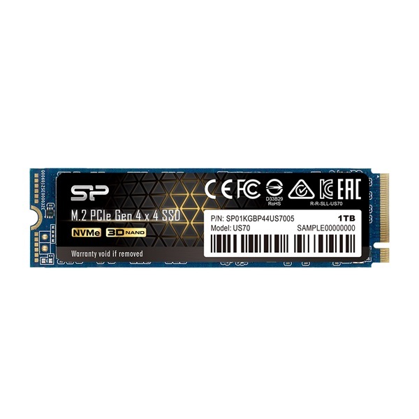 Silicon Power 1TB M.2 PCIe Gen4 US70 (SP01KGBP44US7005) SSD