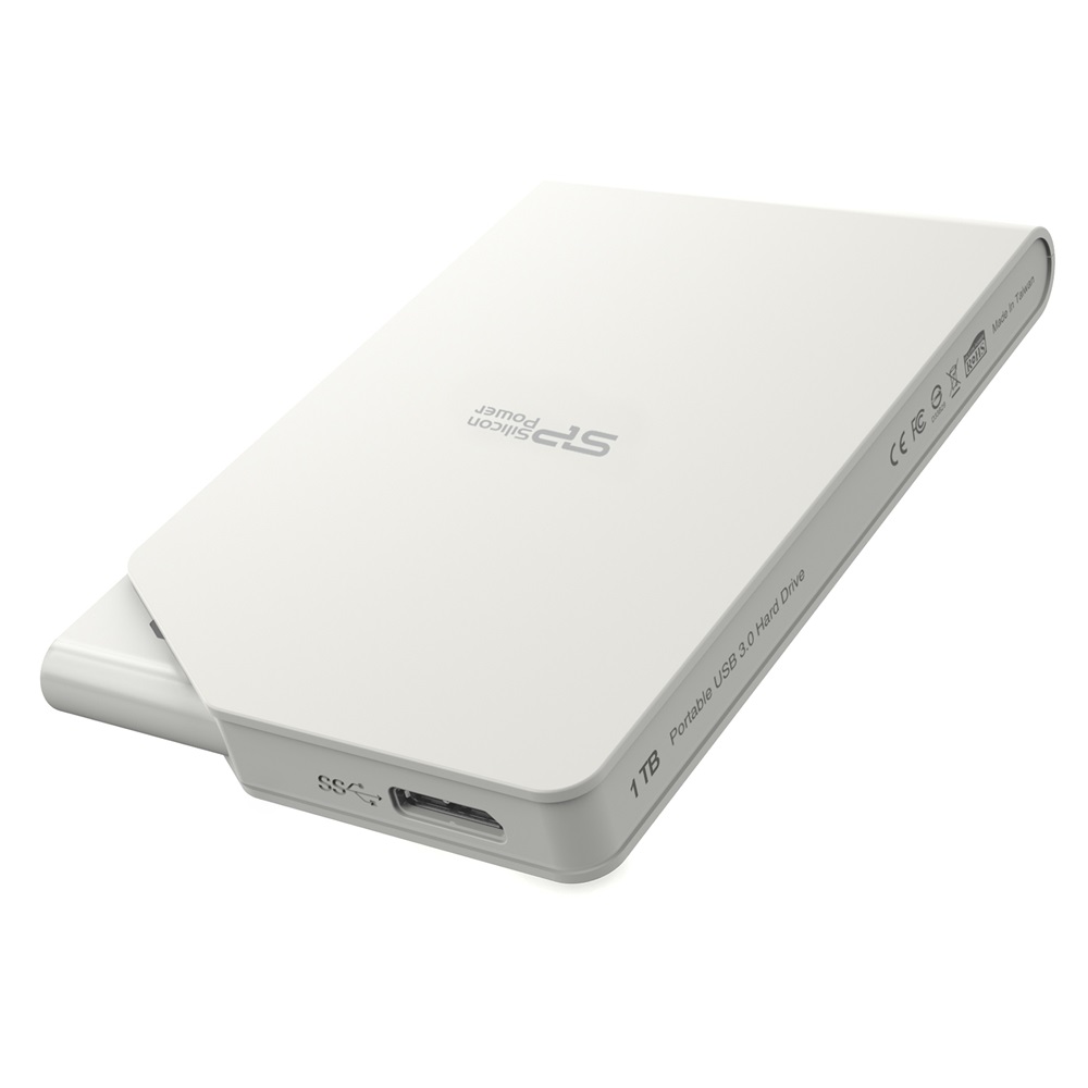 Silicon Power 1TB USB 3.2 Gen1 2,5" Stream S03 (SP010TBPHDS03S3W) fehér külső winchester