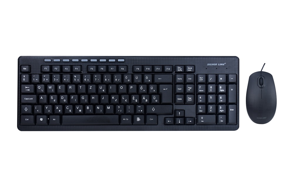 Silverline MMS-8188 magyar multimédiás billentyűzet + optikai egér szett