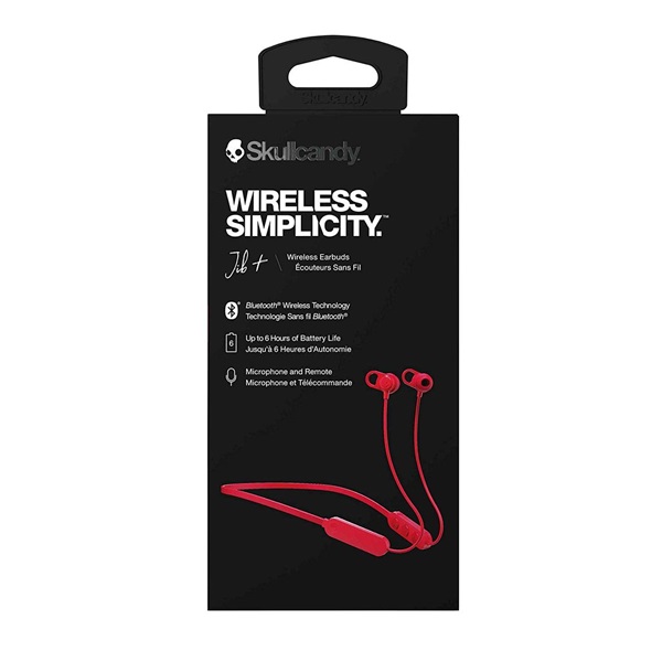 Skullcandy S2JPW-M010 JIB+ Bluetooth nyakpántos fekete-piros fülhallgató